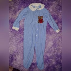 Blue Teddy Bear Kids One Piece